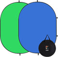 Kate Collapsible Pop-Up Blue Green Backdrop for Self-Tape Auditions 588 | Collapsible Backdrop 5'x6.5'Blue Green Portable Photography Background for Self-Tape Auditions, Professional Headshots by KateBackdropforPhotography