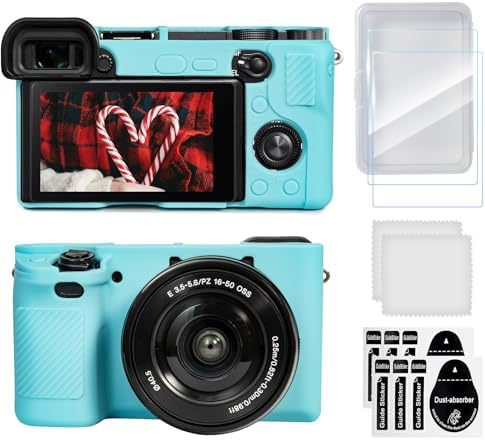 Case for Sony Alpha A6400 A6300, with Screen Protector, Blue by TYUANDOUER