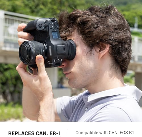 JJC ER-1 Extended Eyecup Eyepeice Viewfinder for Canon EOS R1 Camera, Soft Silicone Eye Cup Replaces Canon ER-i, Provides Comfortable Viewfinding - Image 3