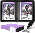 D DACCKIT Comic Binder，Comic Book Album with Sleeves Fits Regular Comics and Comic Bagged and Boarded - Comic Storage Binder Holds 24 Comic Books（Model A，Light Purple） by DDACCKIT