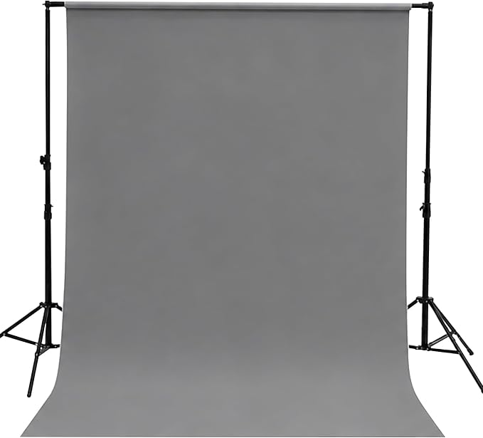 Kate Gray Photography Backdrop Solid Neutral Grey Background for Portrait | Pure Grey Cloth for Headshots, Product Photos, Videos,Parties Photo Booth Professional Photography Studio 8ft×10ft by KateBackdropforPhotography