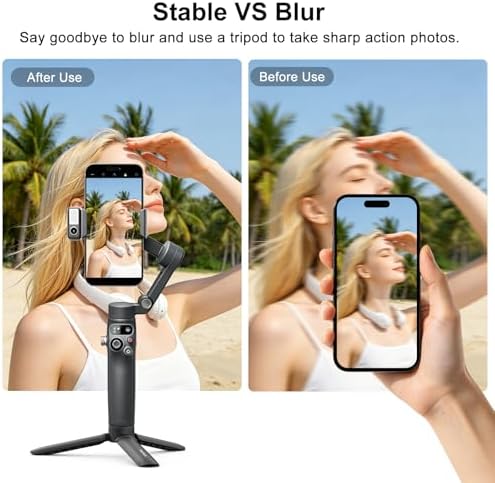 Minifocus Camera Tripod, Mini Camera Tripod Portable Handheld Tripod Desk Stand with 1/4" Screw for DJI Osmo Mobile 8/7P/7/6/SE Smartphone Gimbal OSMO Pocket Stabilizer Travel Tripod - Image 6