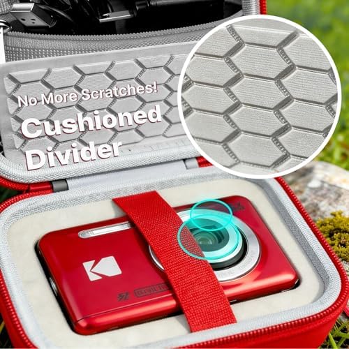 Comecase Digital Camera Case for KODAK PIXPRO FZ55 FZ45 FZ53 FZ43, Red - Image 3