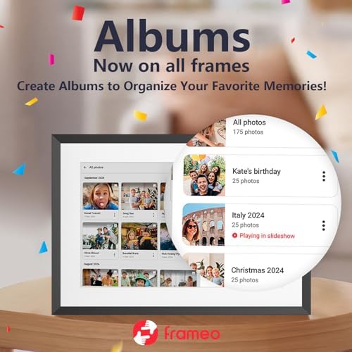 32GB FRAMEO 10.1 Inch Smart WiFi Digital Photo Frame 1280x800 IPS LCD Touch Screen, Auto-Rotate Portrait and Landscape, Share Moments Instantly via Frameo App from Anywhere - Image 6