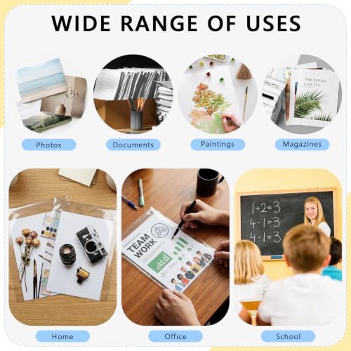AUEAR 11"x14" Clear Plastic Sleeves Storage Bags for Art,Pictures, 100 Pack - Image 4