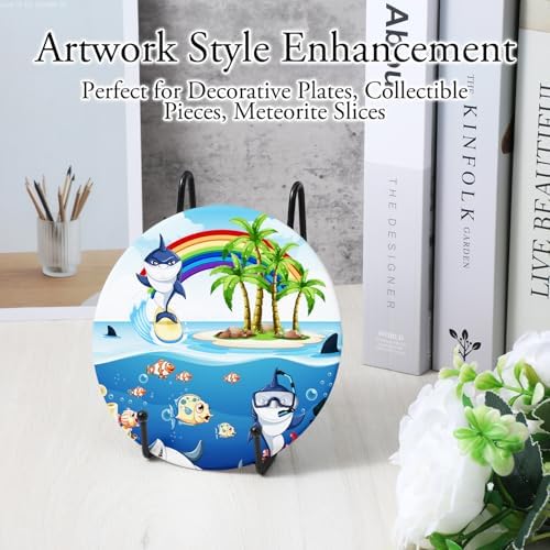 12 Pack 6 Inch Metal Plate Display Stands, Black Multi-Purpose Easel Stands for Photos/Books/Plaques/Artwork, Tabletop Holder - Image 6