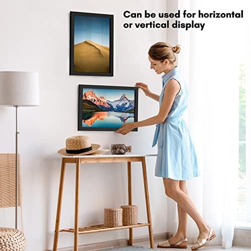 Americanflat 12x18 Poster Frame with Shatter-Resistant Glass - Signature Collection - Gallery-Style Frames Made of Engineered Wood - Photo Frame for Wall Display - Black - Image 6