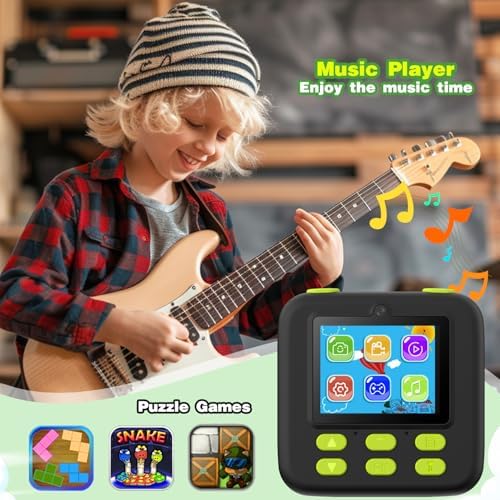 masterbee Kids Instant Print Camera, Birthday Gifts for Boys and Girls, Kids Digital Camera Toys, 1080P HD Video, 3 4 5 6 7 8 9 10 11 12 Year Old Boy Gifts/Girl Gifts (Black) - Image 6