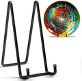 IPAME 3 Pack 8 Inch Large Plate Stands for Display - Metal Square Wire Plate Holder Display Stand + Picture Stand for Book, Platter, Plaque, Photo Easel by IPAME