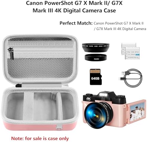 Leayjeen Vlogging Camera Case for Duluvulu/VJIANGER/Gavonde - Pink - Image 2
