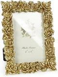 Cuspin 4x6 Picture Frame Gold Vintage Ornate Rose Flower Resin Frame by Cuspin
