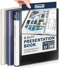 Dunwell Presentation Binder 24-Pocket, Plastic Sleeves, 3-Pack, Assorted by Dunwell