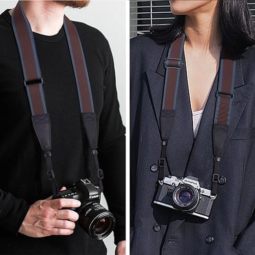 Padwa Lifestyle Adjustable Camera Strap - 1.5" Top Layer Cowhide Head Camera Straps for Photographers, Cotton Adjustable Neck Shoulder & Crossbody Strap Quick Release for All Cameras and Binoculars - Image 5