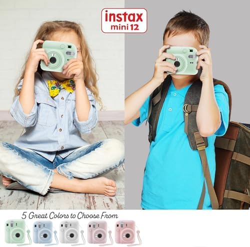 Fujifilm Instax Mini 12 Instant Camera with Case, Decoration Stickers, Frames, Photo Album and More Accessory kit (Mint Green) - Image 7