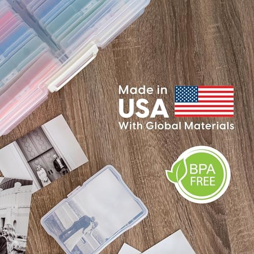 IRIS USA Photo Storage Cases |Made in USA| Fits 4"x6", (10-Pack) - Clear - Image 2