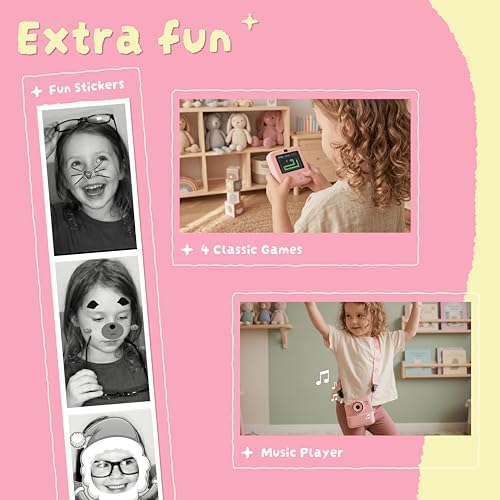 Kids Instant Print Camera, Zero-Ink Thermal Printing with 4 Paper Rolls - Image 6