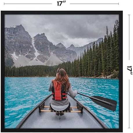 Americanflat 17x17 Picture Frame - Slim Molding - Black - Image 2