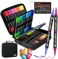 IVSUN Acrylic Paint Pens, 60 Colors Water-Based Dual Tip Paint Markers by IVSUN