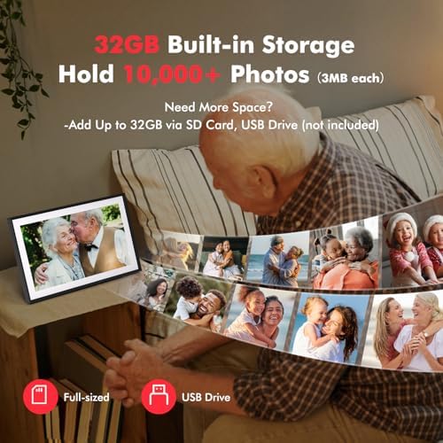Digital Picture Frame, Frameo 15.6'' Digital Photo Frame WiFi Large Display - Image 4