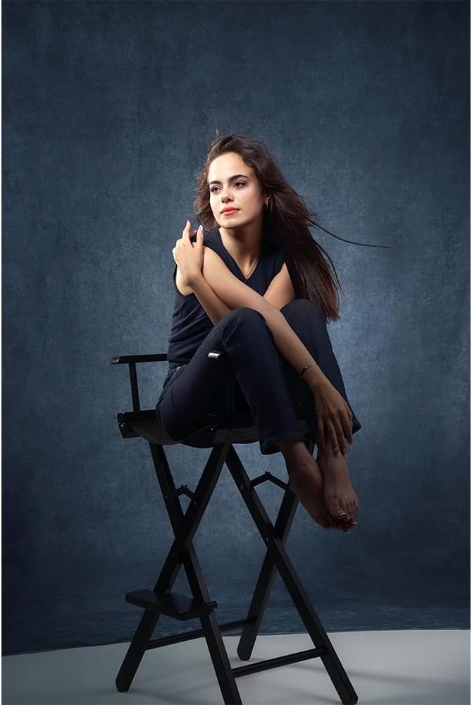 UrcTepics 8×16 ft Denim Blue Fabric Photo Backdrops, Classic Abstract Texture Backdrop for Headshots and Portraits, Vintage Photography Background for Studio and Events. - Image 2