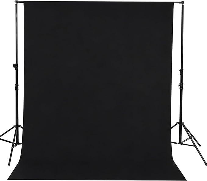 Kate 8ft×10ft Black Photography Backdrop for Studio Portraits and Video | Solid Black Cloth For Portraits, Product Photos, Videos, Streaming, Interviews, Parties And Studio Shoots by KateBackdropforPhotography