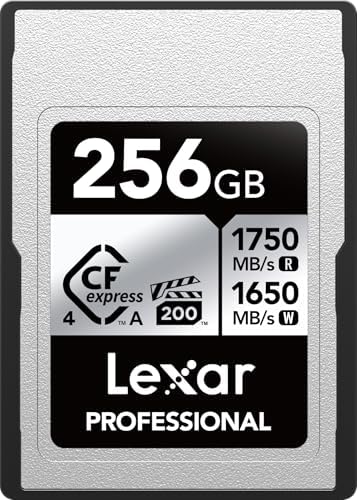 Lexar 256GB CFexpress Type A Silver 4.0 Card, 1750/1650 MB/s, 8K Video by Unknown