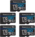 TEAMGROUP GO Card 128GB x 5 Pack MicroSDXC UHS-I U3 V30 4K for Action Cameras & Drone High Speed Flash Memory Card with Adapter for Outdoor Sports&Vlog, 4K Shooting,GoPro&Insta360&DJI TGUSDX128GU363 by TEAMGROUP
