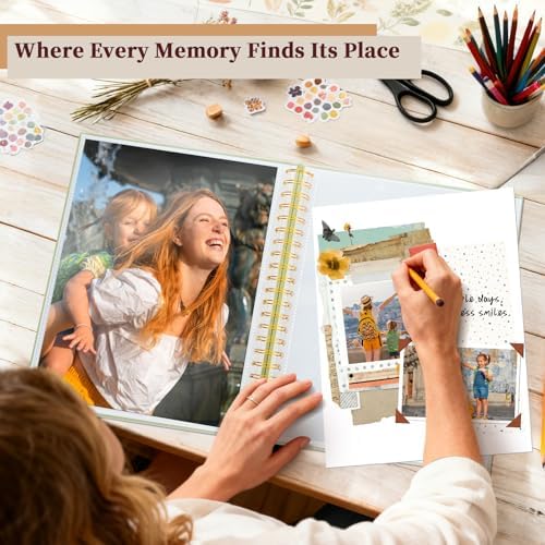 8.5x11 in DIY Photo Album Scrapbook, Window, Green - Image 2
