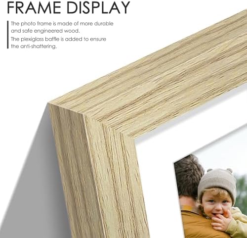 DUENPY 8.5x11 Double Frame For 2 5x7 Photos Wood Color - Image 5