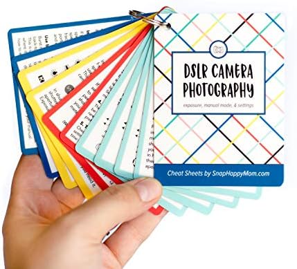DSLR Cheat Sheet Cards for Canon, Nikon and Sony Cameras - Plastic Quick Reference Photography Cards | Camera Settings, Exposure & Manual Mode (Bright) - Image 2