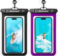 Hiearcool Waterproof Phone Pouch, Waterproof Phone Case, Black&Purple 2Pack by Hiearcool
