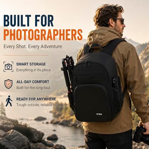 Camera Backpack for Photographers, Professional DSLR Camera Bag - Image 4