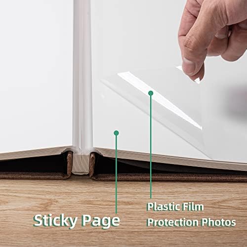 Large Photo Album Scrapbook, Holds 4x6, 8x10 Pictures, Self-Adhesive Pages for Baby, Wedding, Travel & Family Memories, Includes Metallic Pen & Scraper, DIY Memory Book for Gifts 11" X 10.8" 60 Pages - Image 5