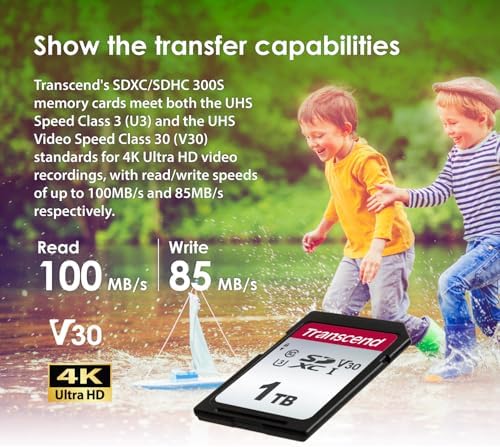 Transcend 1TB SDC300S SD UHS-I SDXC Memory Card, 100MB/s, U3, V30, C10 - Image 5