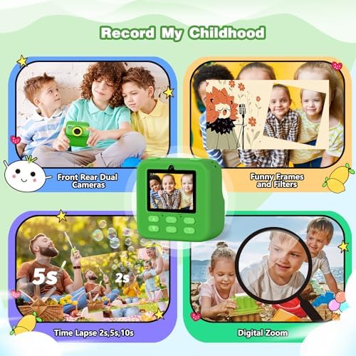 masterbee Kids Camera Instant Print Photo, Birthday Gifts for Girls and Boys, Kids Digital Camera Toys, 1080P HD Video, 3 4 5 6 7 8 9 10 11 12 Year Old Boy Gifts/Girl Gifts - Image 3