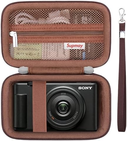 Hard Travel Case for Sony ZV-1, ZV-1F, ZV-1 II Digital Camera, Brown by Supmay