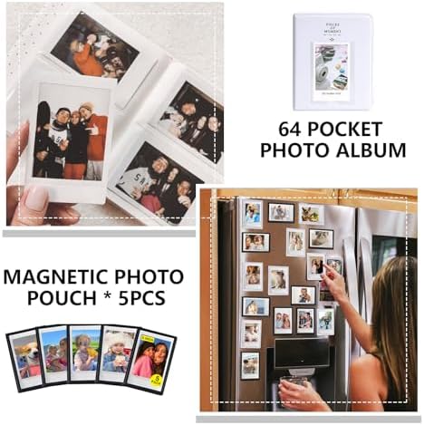 CAIYOULE Mini 41 Clear Case For Fujifilm Instax - Protective Camera Case Compatible with Fuji Instax Mini 41 Instant Camera, Hard Camera Case with Photo Storage, Photo Album, Magnetic Frame -No Camera - Image 4