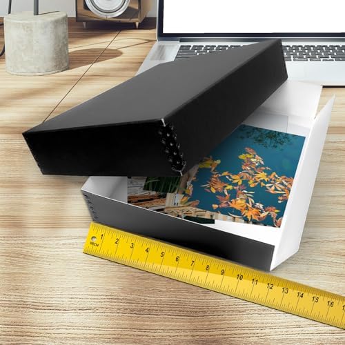 Golden State Art, Drop Front Archival Storage Box, 11.75"x15.25"x3"-Black - Image 4
