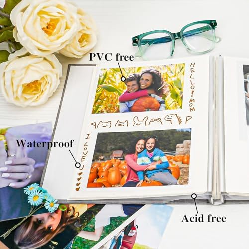 Vienrose Self Adhesive Photo Album with Arch Window, 60 Pages, Grass Green - Image 5