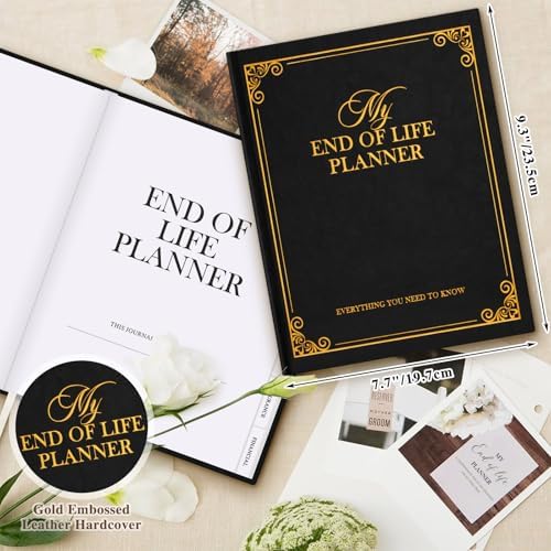 Lanpn End of Life Planner Death Organizer with Tabs, Final Wishes & Financial Estate Planning Journal, When I Die Journal for Senior, Before Death Life and Care Plan Book, Black, Leather Hardcover - Image 2