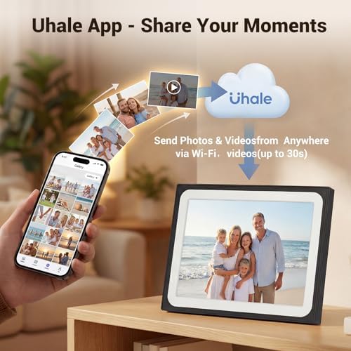 Uhale Digital Picture Frame 10.1 Inch HD Touch Screen Digital Photo Frame WiFi Enabled,16GB Storage,Auto-Rotate,Free Photo and Video Sharing to Family - Image 4