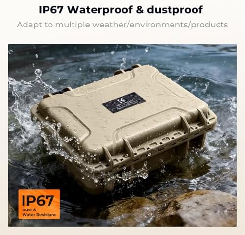 K&F CONCEPT Waterproof Hard Case, IP67 Protective Case with Pre-Scored Foam - Image 2