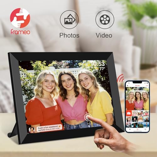 32GB FRAMEO 10.1 Inch Smart WiFi Digital Photo Frame 1280x800 IPS LCD Touch Screen, Auto-Rotate Portrait and Landscape, Built in 32GB Memory, Share Moments Instantly via Frameo App from Anywhere - Image 3