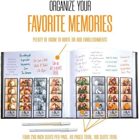 2x6 Strip Album, Black Cover White Pages, 2 Gel Pens, 20pk - Image 4