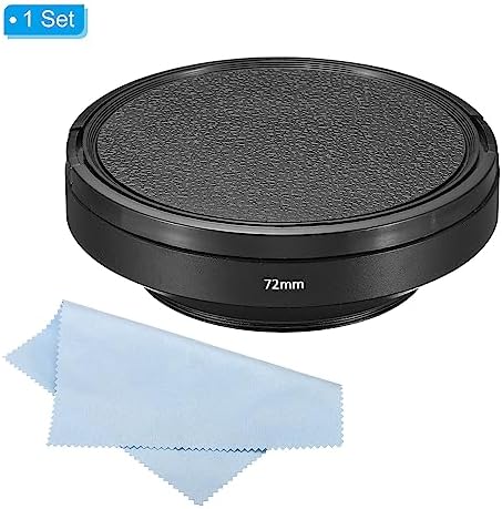 PATIKIL 72mm Lens Hood, Wide Angle Matte Surface Anti-Reflective Inside Hood with Cap and Cleaning Cloth for Camera Lens, Black for Nikon, for Fujifilm, for Pentax, for Leica - Image 3
