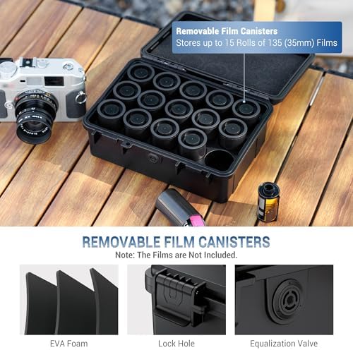 JJC Sturdy Secure 35mm Film Case Canister Holder, IP67 Waterproof - Image 5