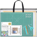 YOPCDJ 25x19 inches Art Portfolio Case, Storage Chart Art Portfolio Bag with Handle, Zippered Storage Folder for Bulletin Board, Poster, Scrapbook, and Keepsake by YOPCDJ