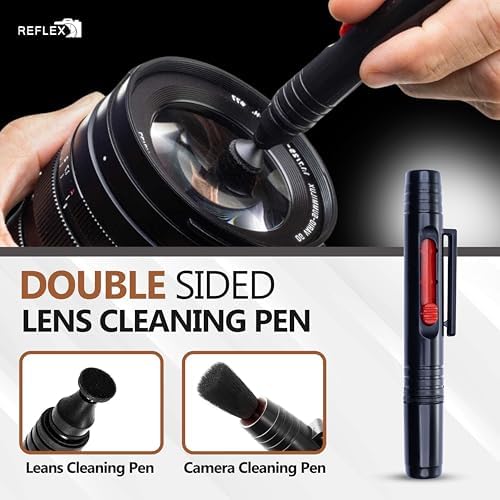 REFLEX CAMERA Professional 19 in 1 Camera Cleaning Kit, Camera Lens Cleaning Kit with Lens Pen, Air/Dust Blower, Microfiber Lens Cloth, Sensor Cleaning Swabs, Lens Solution & Handy Storage Container - Image 3