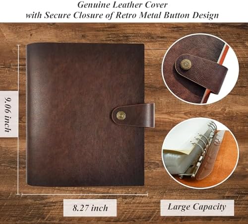 Photo Album 4x6 300 Pockets, Genuine Leather Photo Albums 300 Photos with Writing Space 40 Writing Paper, Family Wedding Travel Kids Graduation Ultrasound Baby Picture Album Scrapbook, Gifts, Brown - Image 2