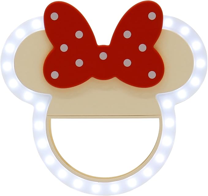 Impressions Vanity Disney Minnie Mouse GlowMe LED Beauty Ring Light with 3 Level Adjustable Brightness, Portable Clip on Phone Ring for Makeup and Tablet - Image 2
